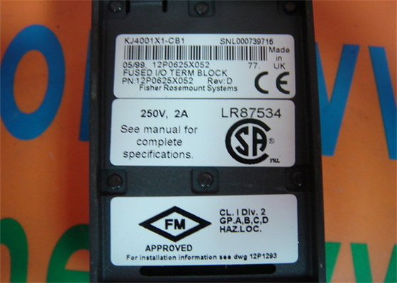 Emerson DeltaV KJ4001X1-CB1 12P0625X052 Fused Terminal I/O