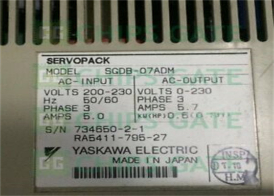 Yaskawa SGDB-07ADM AC SERVO ΕΝΙΣΧΥΤΗΣ 200V 0,7KW Ροπή Ροπής Θέσης Έλεγχος