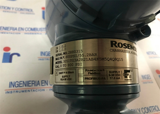Rosemount 3051TG In Line Pressure Transmitter 3051TG3A2B21AB4 14,7 έως 800PSI