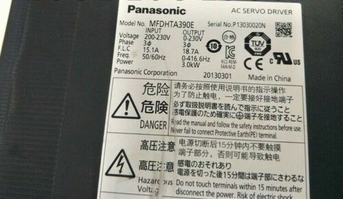 Panasonic Japan A4 series AC Servo Drive 3000W 3KW 200V MFDHTA390