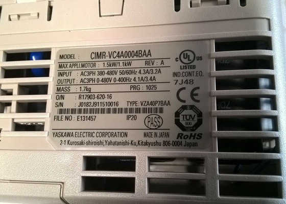Yaskawa CIMR-VC4A0004BAA  ΜΕΤΑΤΡΟΠΕΑΣ ΚΙΝΗΣΗΣ ΕΙΣΟΔΟΥ 4.3/3.2AMP 380-480V 50/60HZ