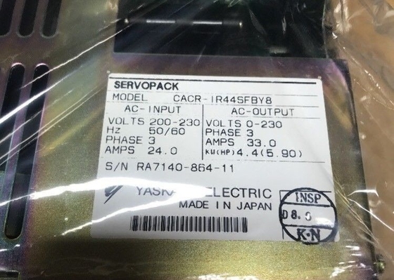 YASKAWA CACR-IR44SFBY8 Κινητήρας AC, 4.4 KW ΙΣΧΥΟΣ, 3-ΦΑΣΙΚΟΣ, 50/60HZ, 24 AMP