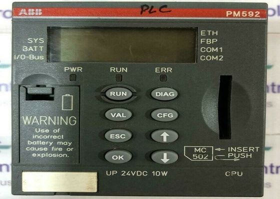 Προγραμματίσημος ελεγκτής 4MB Ethernet λογικής PLC pm592-ETH 1SAP150200R0271 AC500