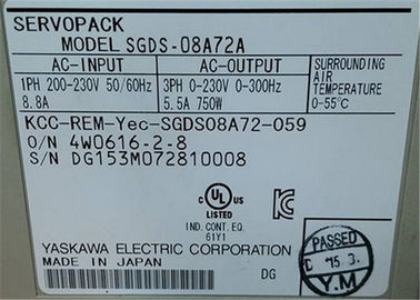 1 Phase 8.8A Industrial Servo Drives , Yaskawa Servopack SGDS-08A72A 750W Input