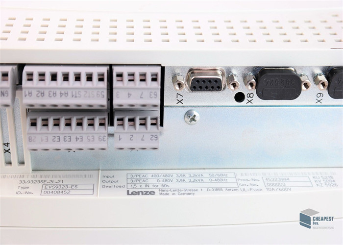 Lenze ​EVS9323-ES SERVO CONTROLLER 9300 SERIES 400/480 VAC 1,5 KW (2 HP) SERVO INVERTER